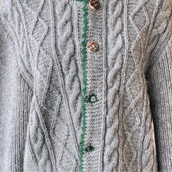 Vintage Handmade Wool Sweater Knit Cardigan - Picture 5 of 10
